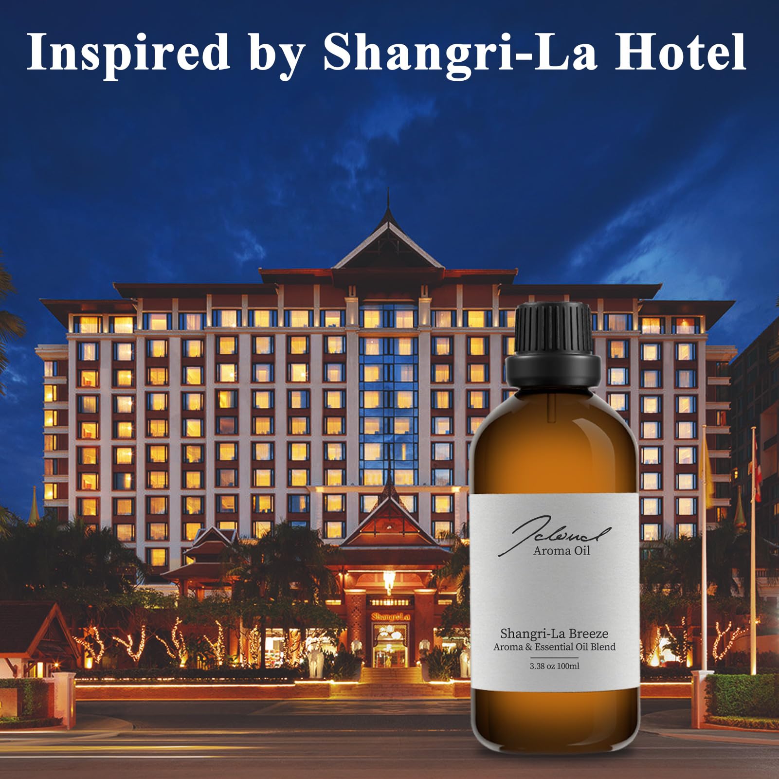 Notes collage featuring citrus, green tea, cedarwood and sandalwood