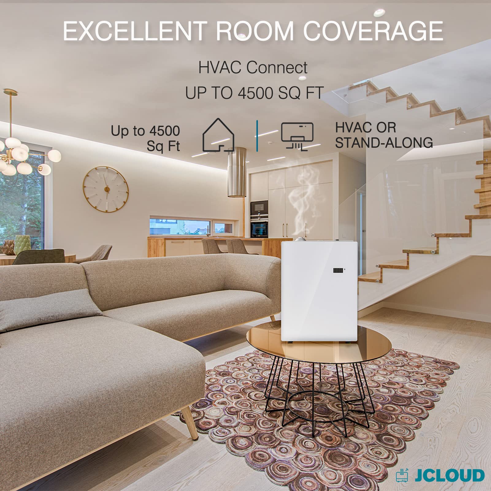 Coverage illustration showing up to 4500 square feet