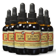 J.CROW'S Lugol's Iodine 2% solution bottle with dropper
