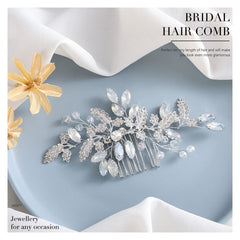 JEAIRTS Boho Wedding Headpiece with leaves creates a whimsical garden-party vibe.
