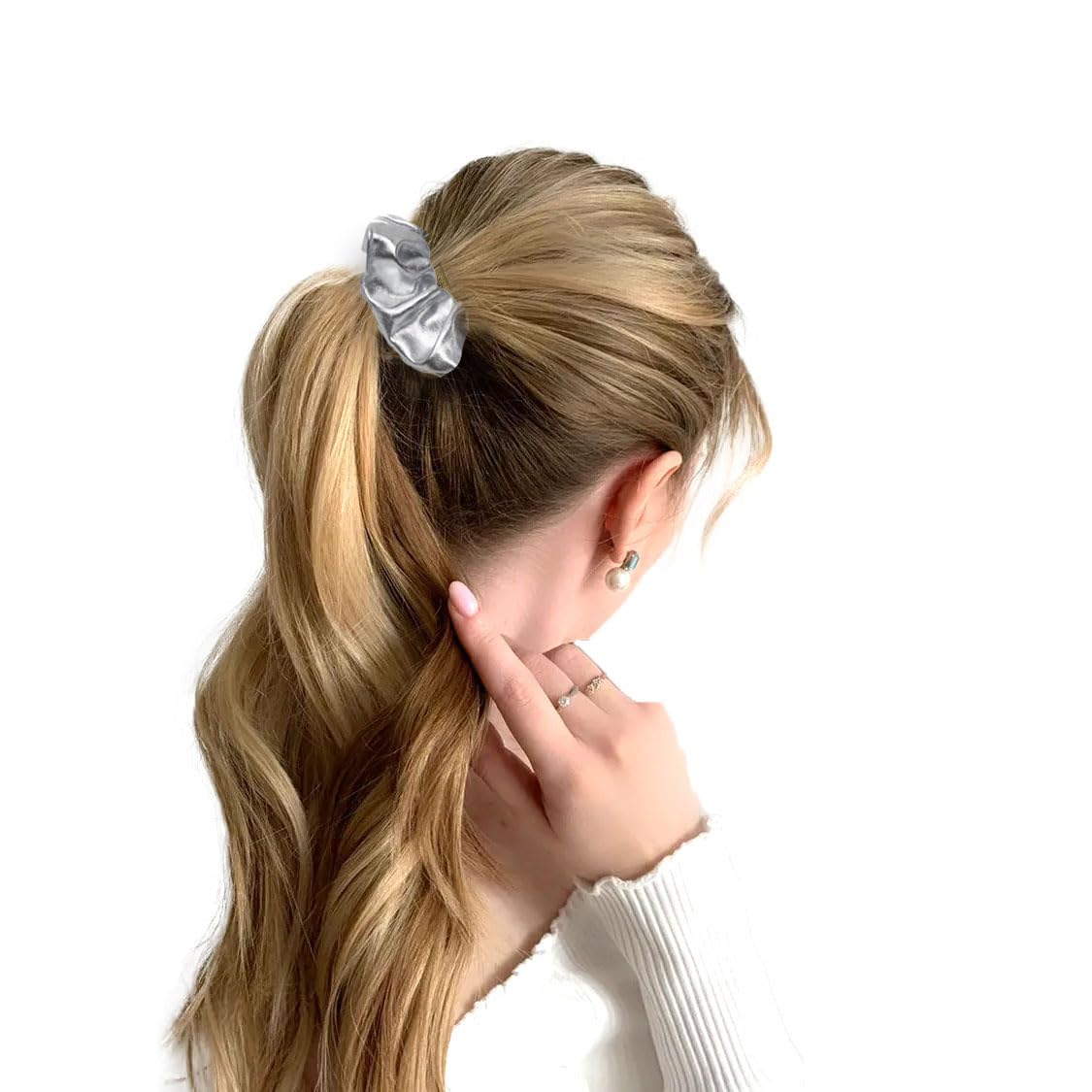 Jeffan metallic scrunchie pack suitable for gym, game day, and daily use