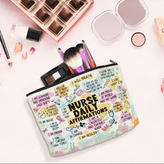 Jeilink daily affirmations makeup bag gift-ready, perfect nurse or friend gift.