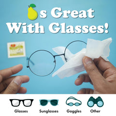 Bubble Gum scented wipe for glasses and devices