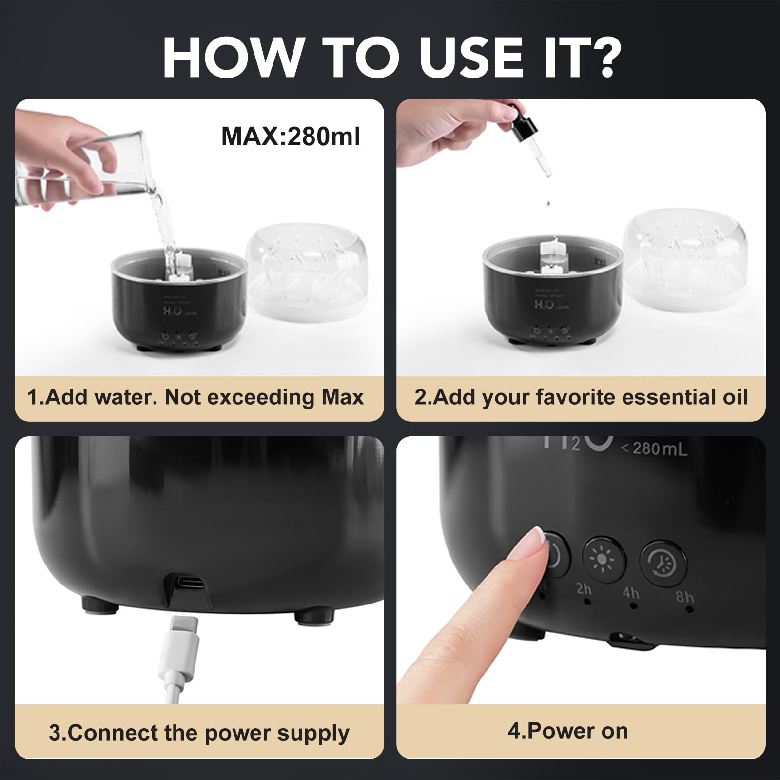 BPA-free materials used in diffuser