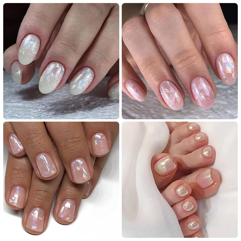 JERCLITY Aurora nail foil sticker preview for seamless transfers on nails