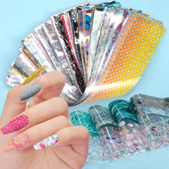 JERCLITY flowers foil transfer sheet for vibrant nail art