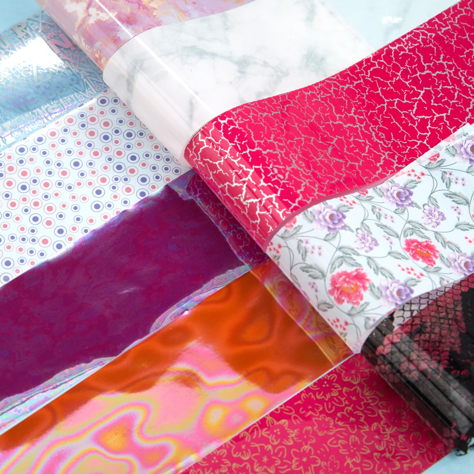 JERCLITY lace-pattern foil sheet for elegant nails