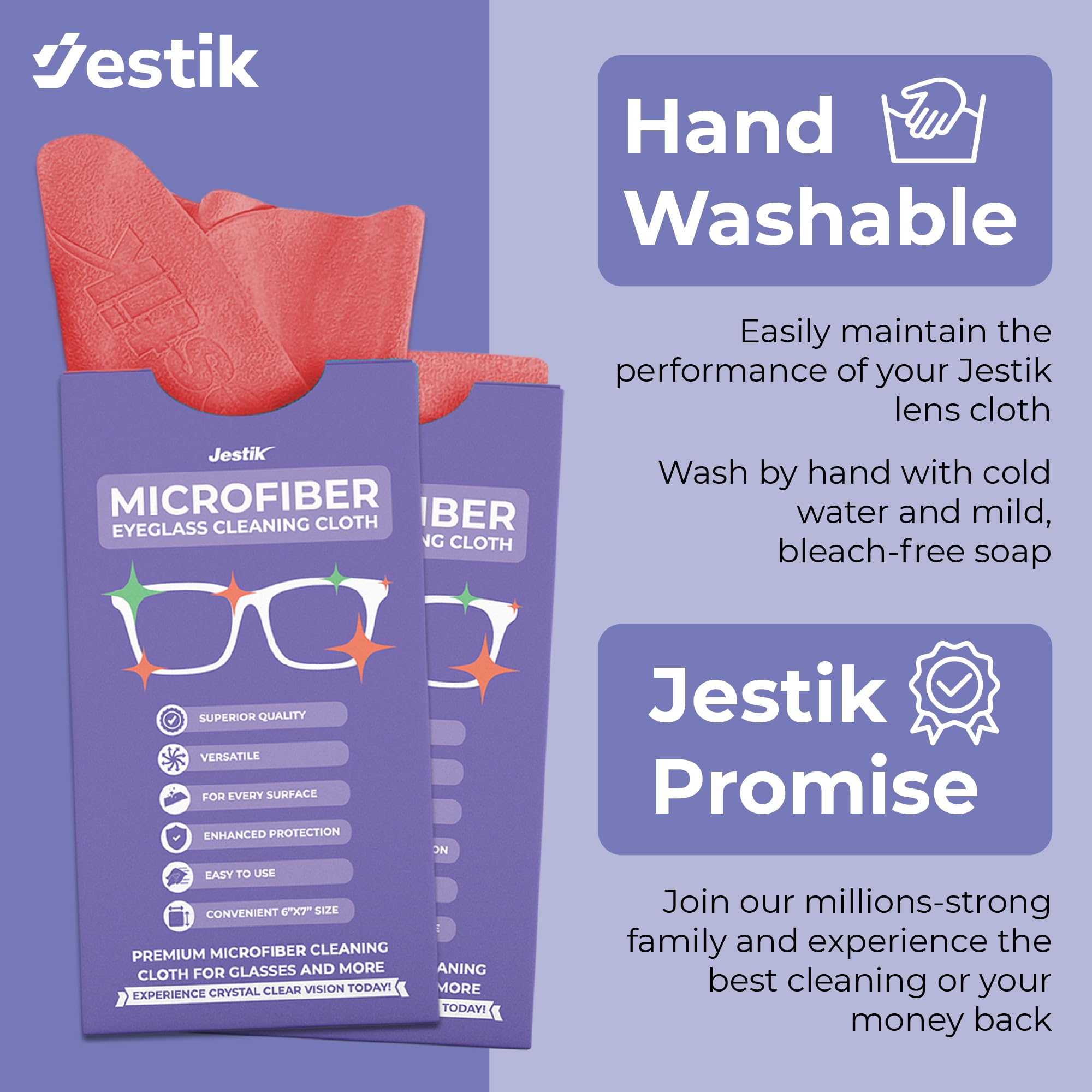 Machine washable and reusable microfiber cloths