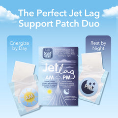 Applying Jet Lag AM patch to skin