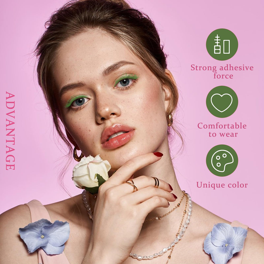 JIANGLAI halloween-ready lashes provide comfortable wear and easy removal.