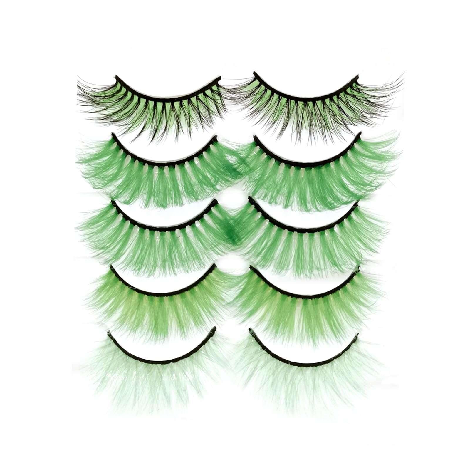 JIANGLAI colored 3D mink lashes pack front offers vibrant, versatile lashes for bold eye makeup.