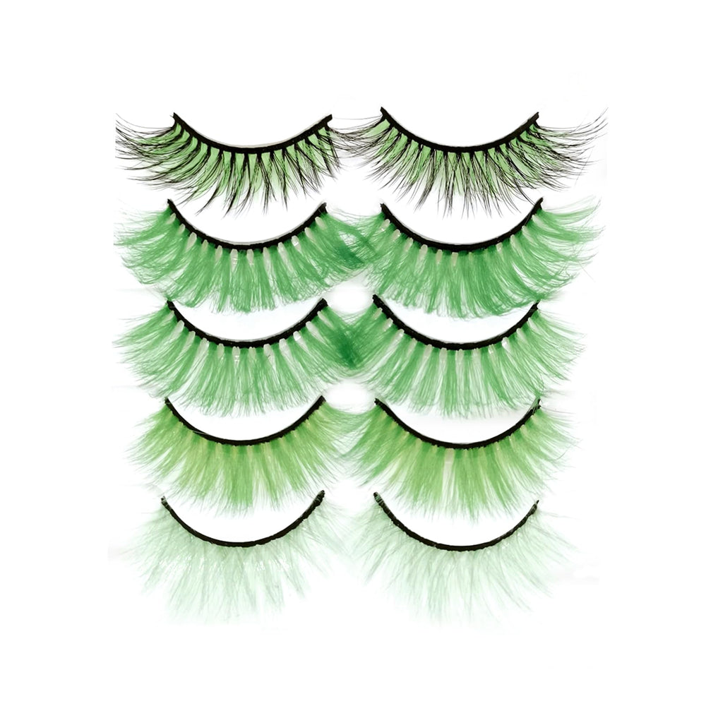 JIANGLAI colored 3D mink lashes pack front offers vibrant, versatile lashes for bold eye makeup.