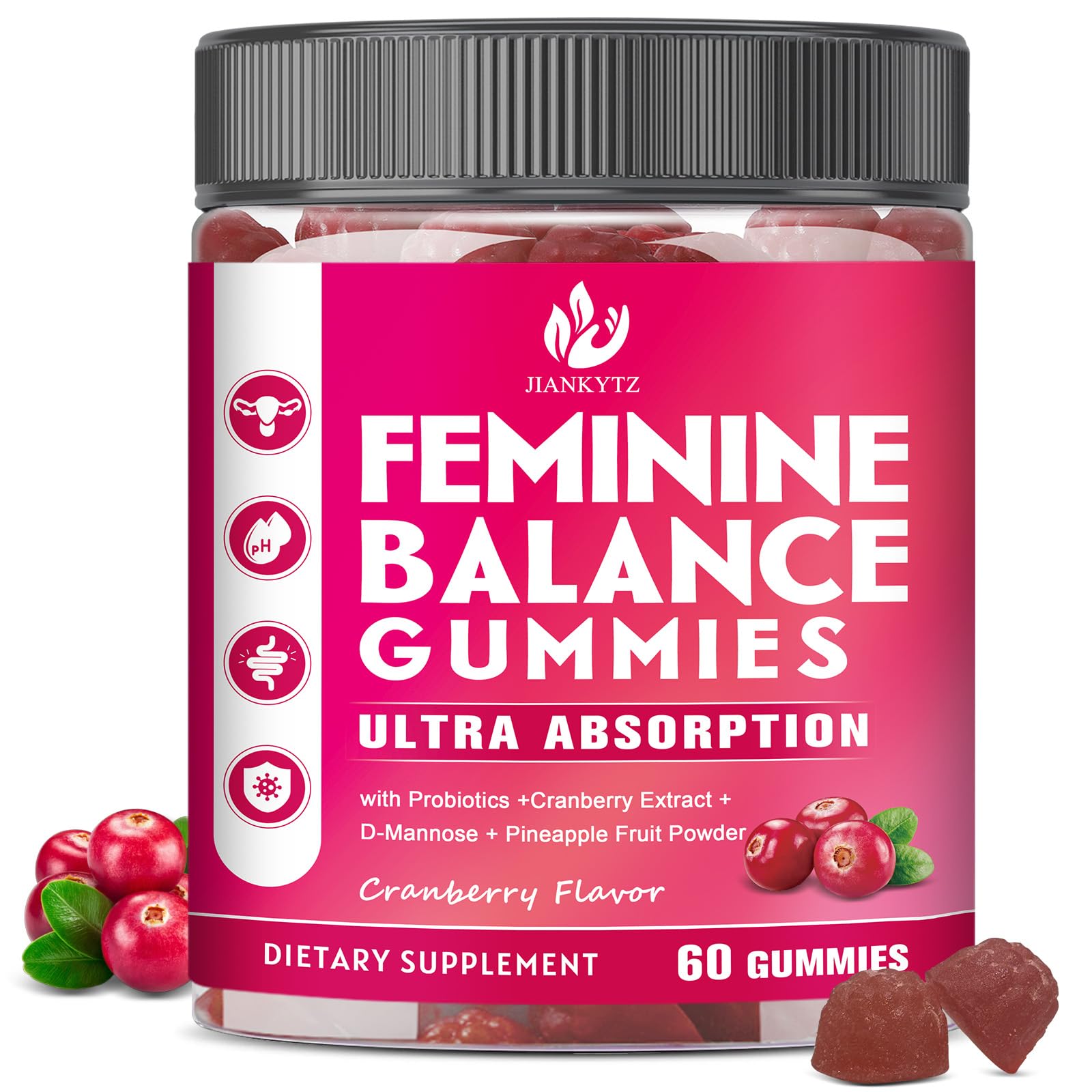 Hero image of JIANKYTZ Feminine Balance Gummies, 60-count