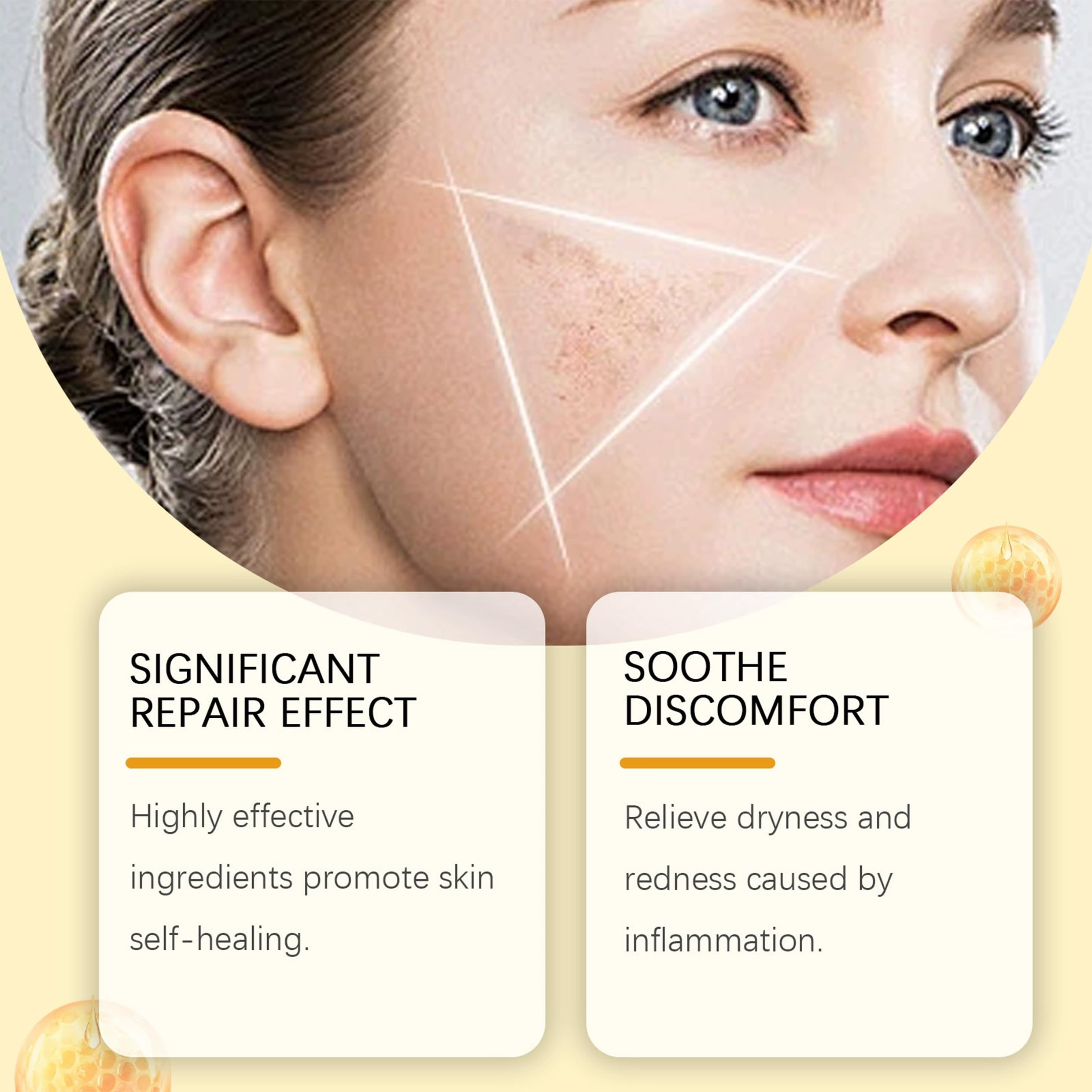 JIAYIGOOD Bee Venom Cream after-application glow suggests hydration boost