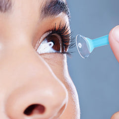 Scleral lens remover plunger for RGP lenses in blue