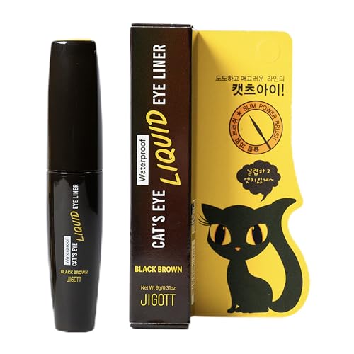 Jigott Cat-Eye Waterproof Liquid Eyeliner provides smudge-proof wear all day.