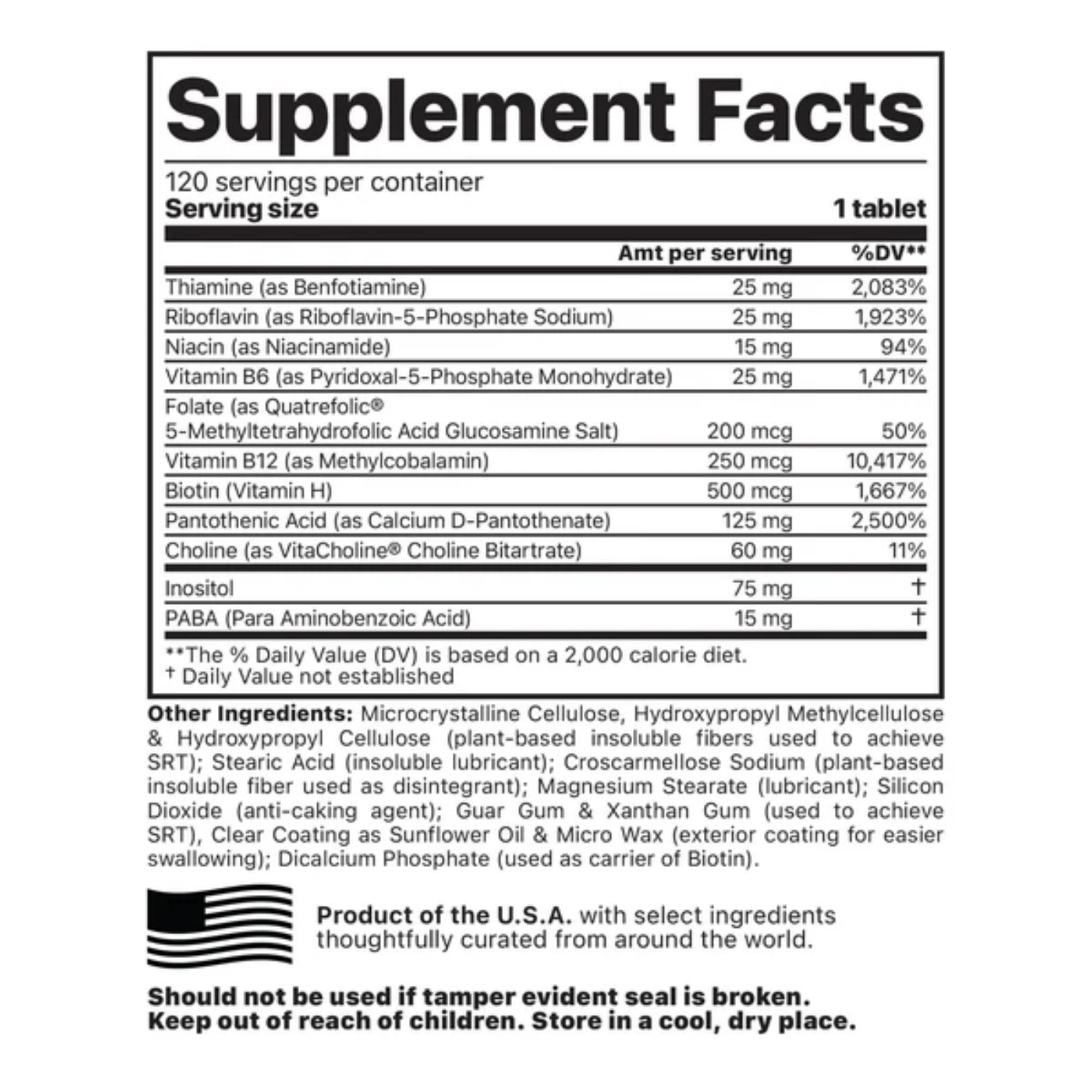 Jigsaw Health Activated B w/SRT tablets closeup showing active vitamin forms.