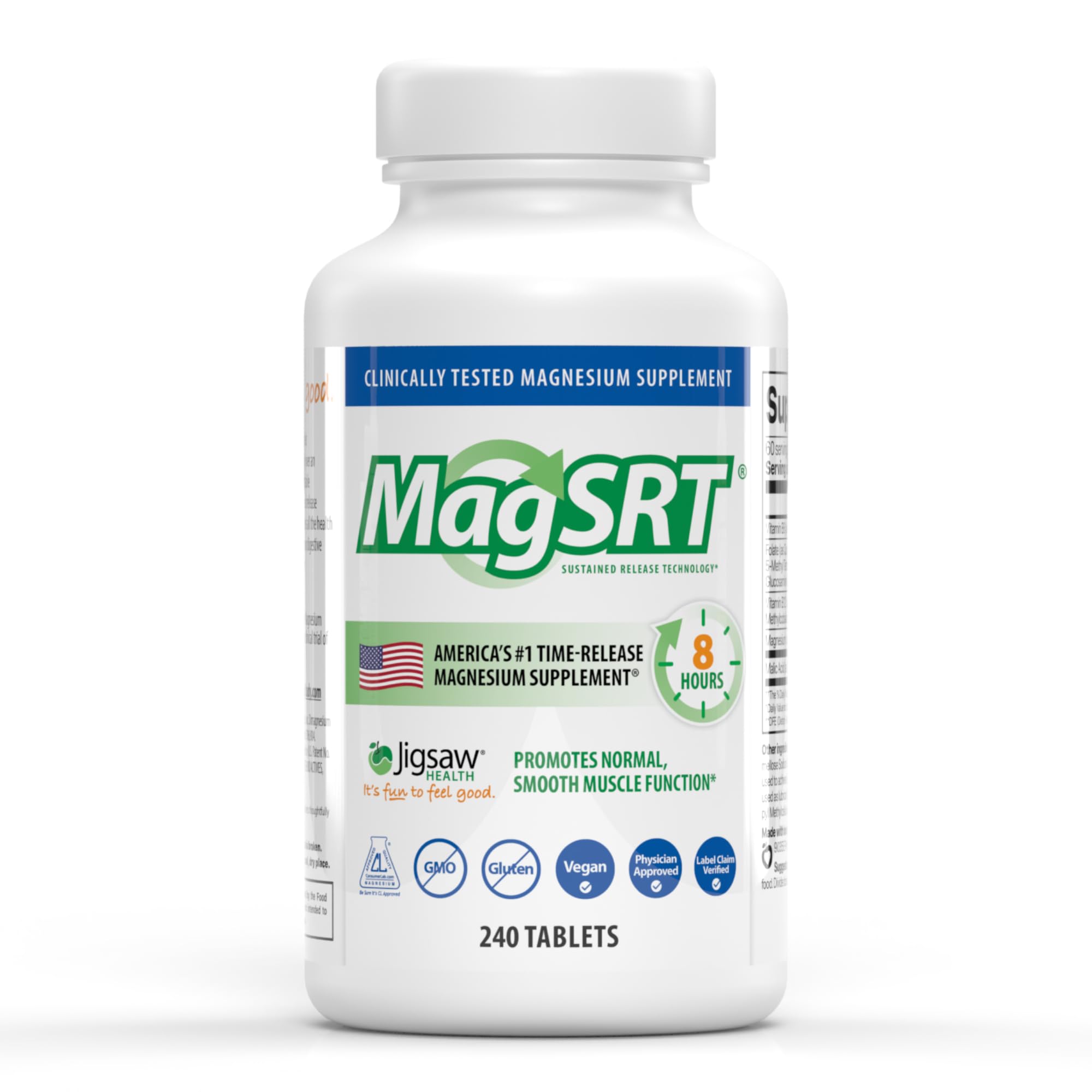 Jigsaw Health MagSRT bottle front showing the product label