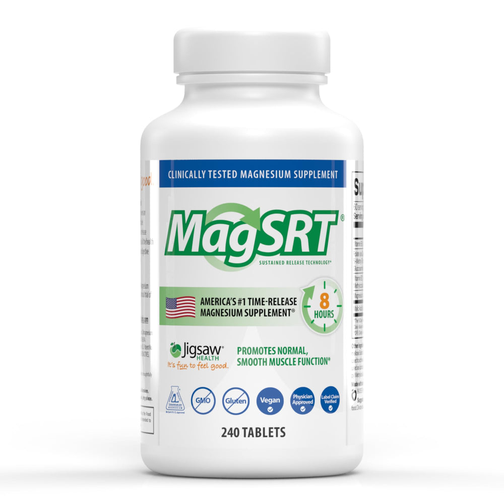 Jigsaw Health MagSRT bottle front showing the product label