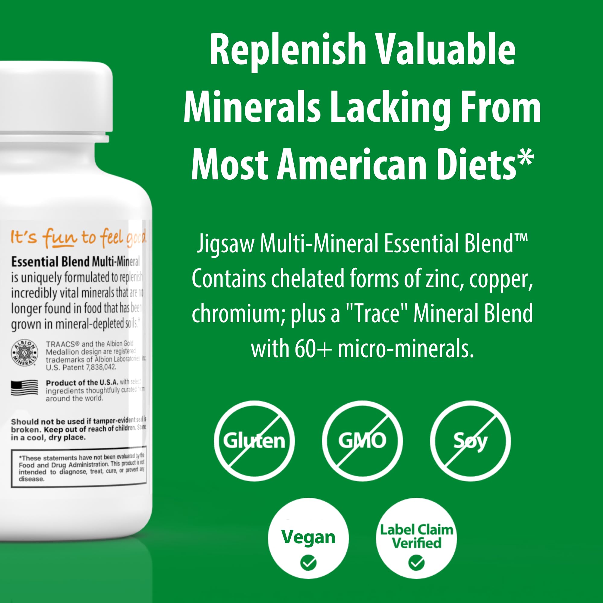 Capsules of Jigsaw Health Multi-Mineral Essential Blend