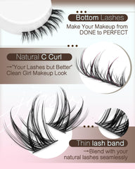 JIMIRE 184pcs kit provides multiple lengths for a personalized look.