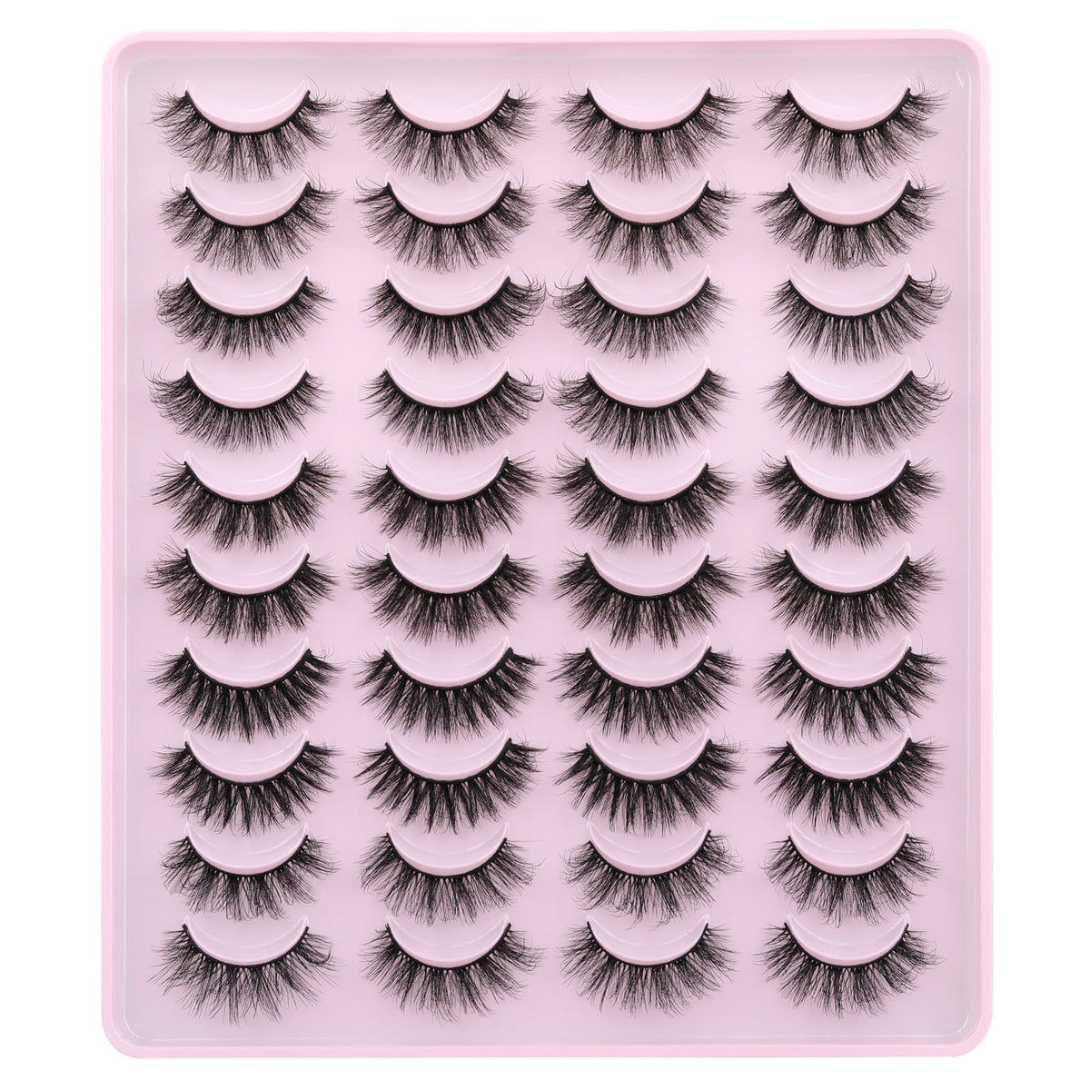 JIMIRE false eyelashes natural fluffy wispy 5D 14–18mm for everyday balance.