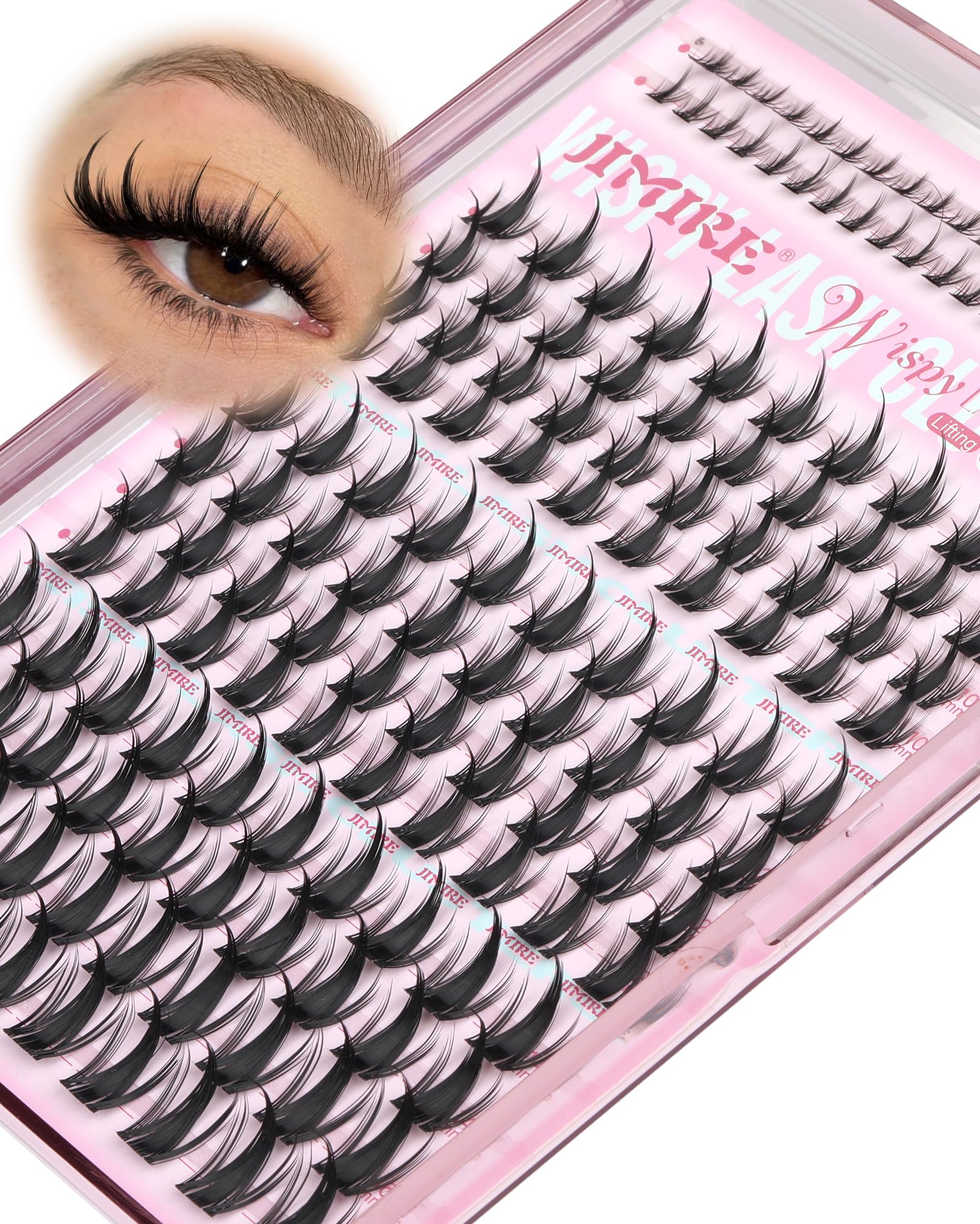 Jimire Manga Lash Clusters with Spikes highlight a dramatic, textured base.