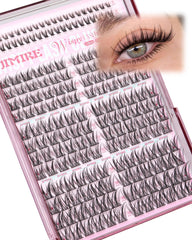JIMIRE Wispy Lash Clusters range 10-16mm for layered, natural-looking volume.