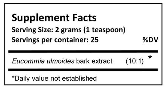 Jing Herbs Eucommia Bark Extract Powder in a resealable 5g bag