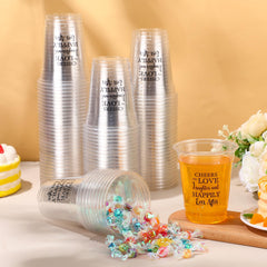 Jingmore wedding cups with blessings print, adds romantic touch to table settings