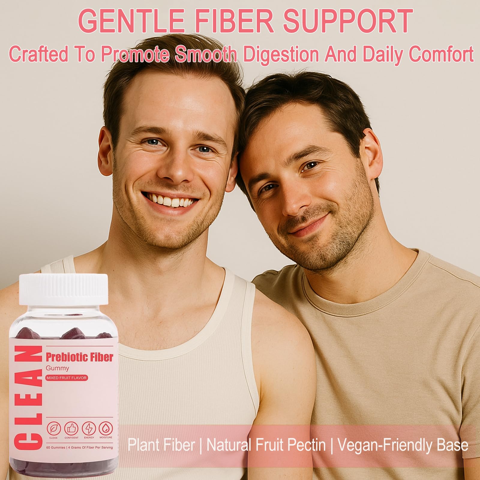 Premium natural ingredients used in Clean Fiber Gummies