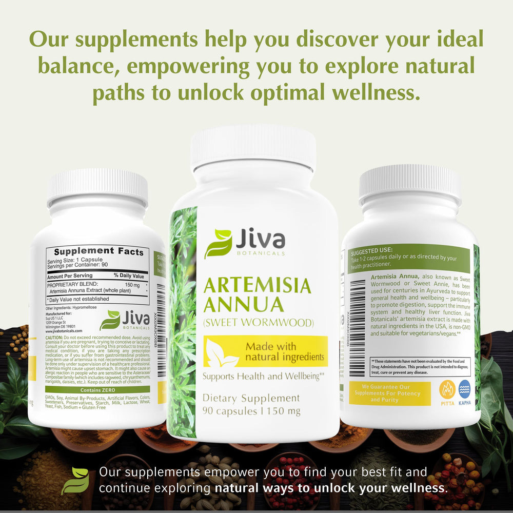 Supplement facts and ingredients for Jiva Botanicals Artemisia Annua capsules