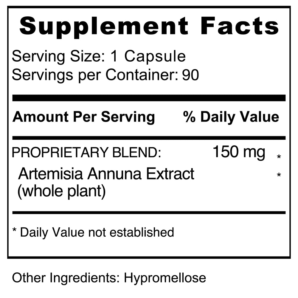 Packaging for Jiva Botanicals Artemisia Annua Wormwood capsules