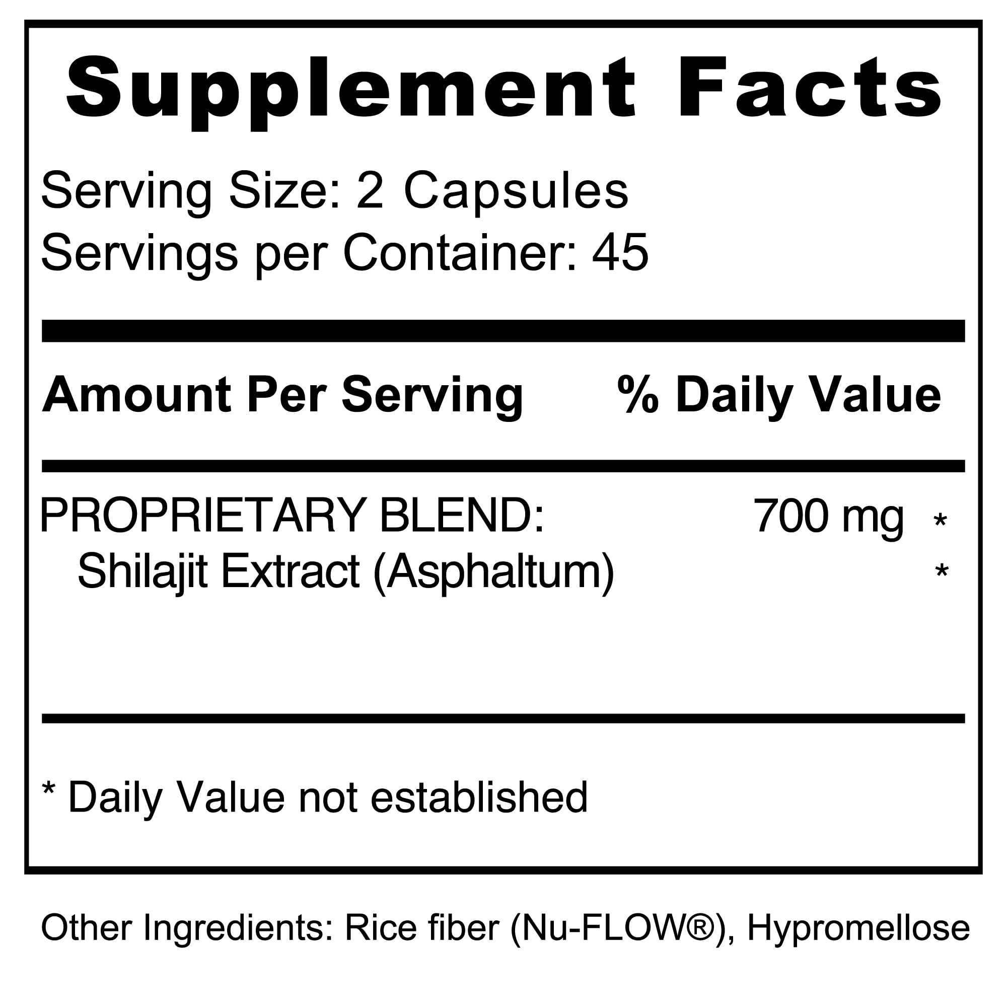 90-count bottle pack of Jiva Botanicals Shilajit capsules