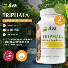 Triphala powder blend of Amalaki, Bibhitaki and Haritaki