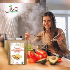 USDA Organic label on Jiva Organics Ashwagandha powder
