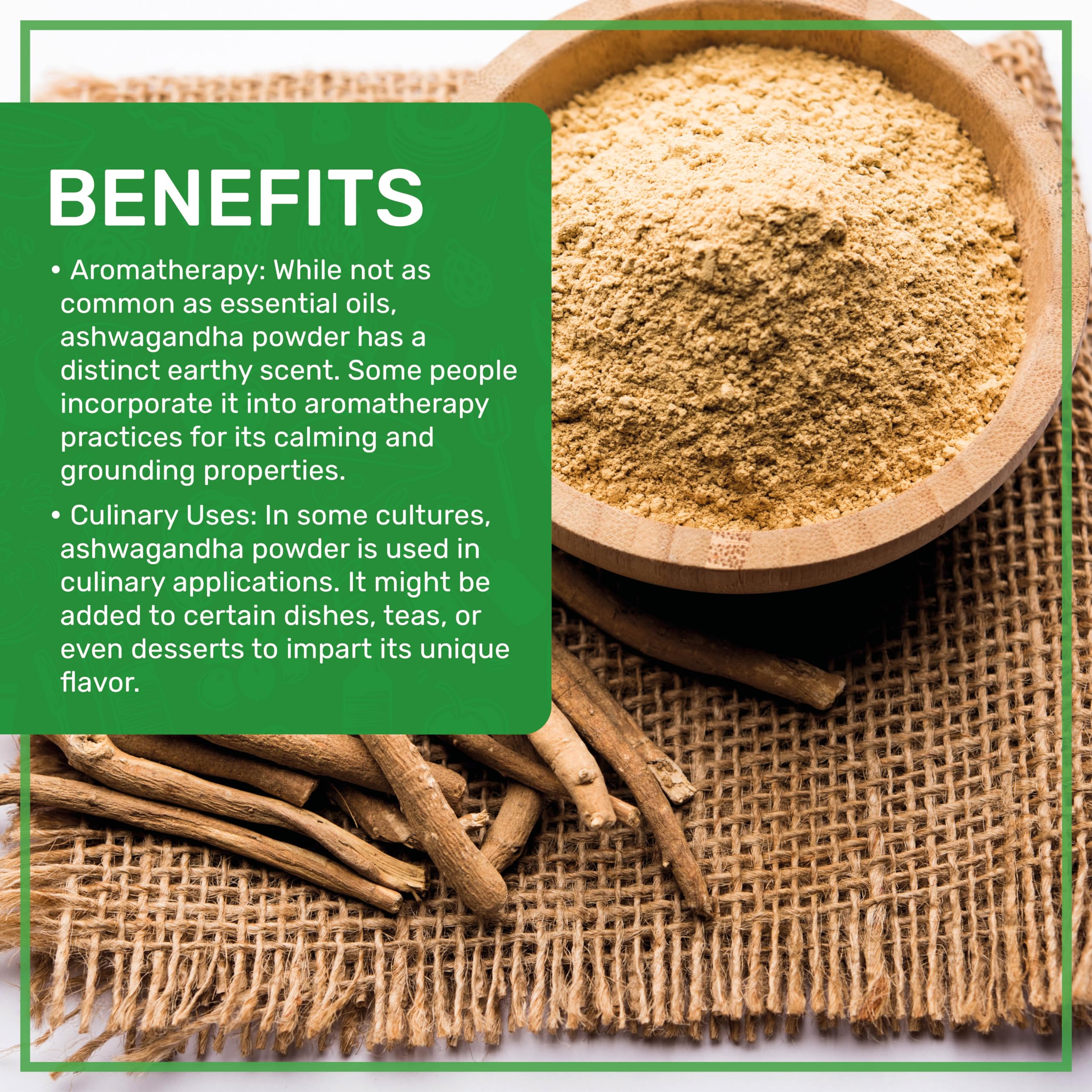 Origin label showing Indian-grown Ashwagandha powder