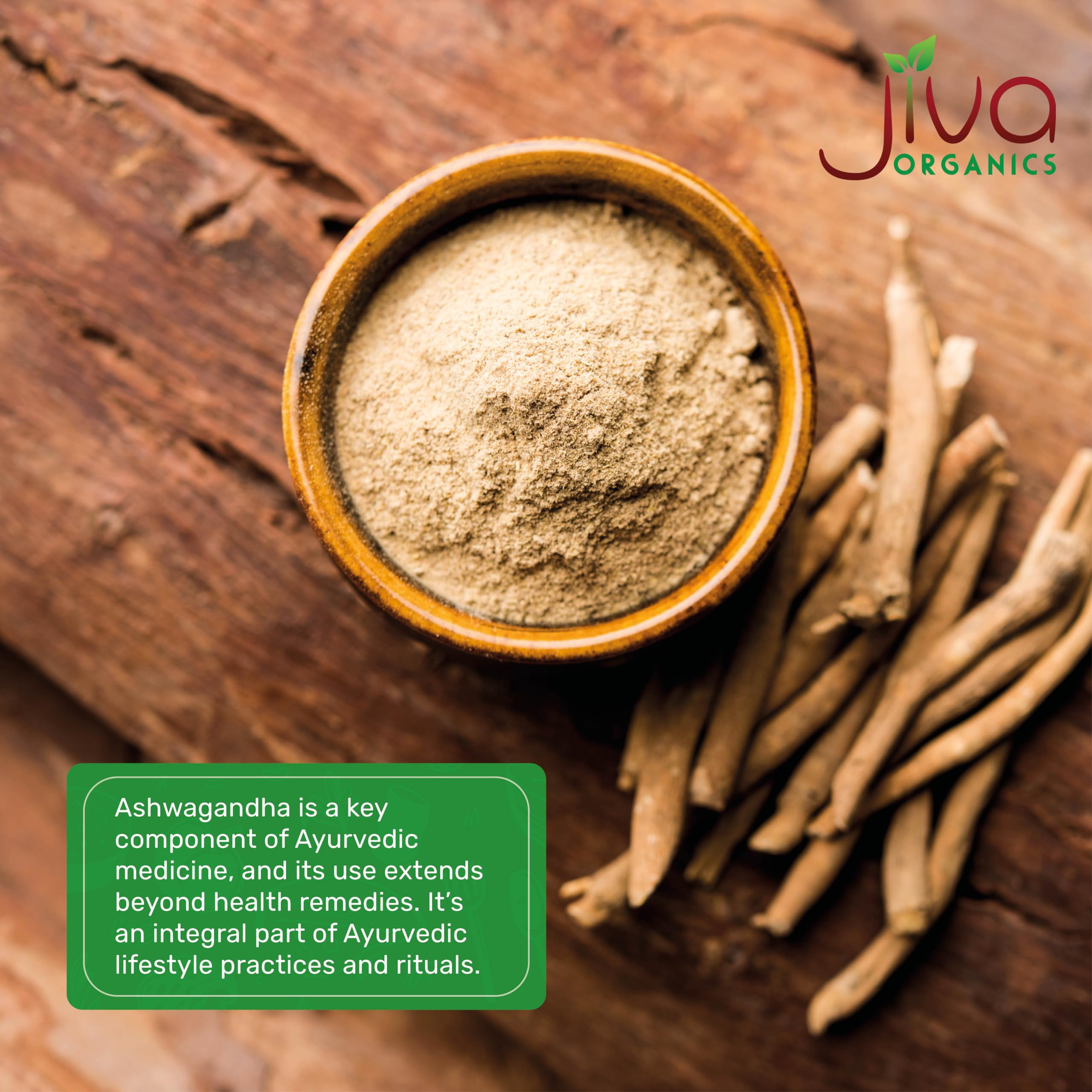 Close-up of raw Ashwagandha powder texture