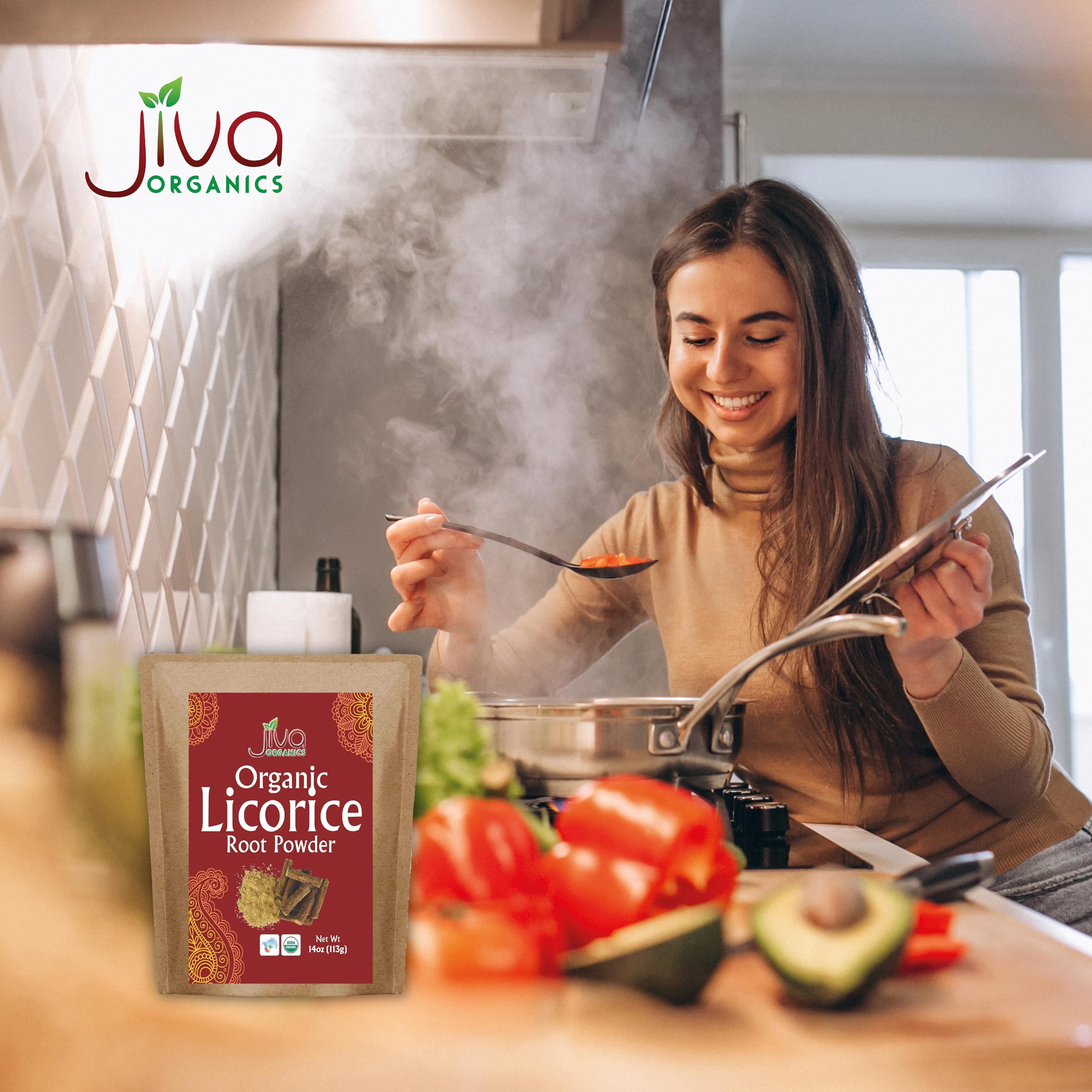 Label highlighting non-GMO, vegan, gluten-free