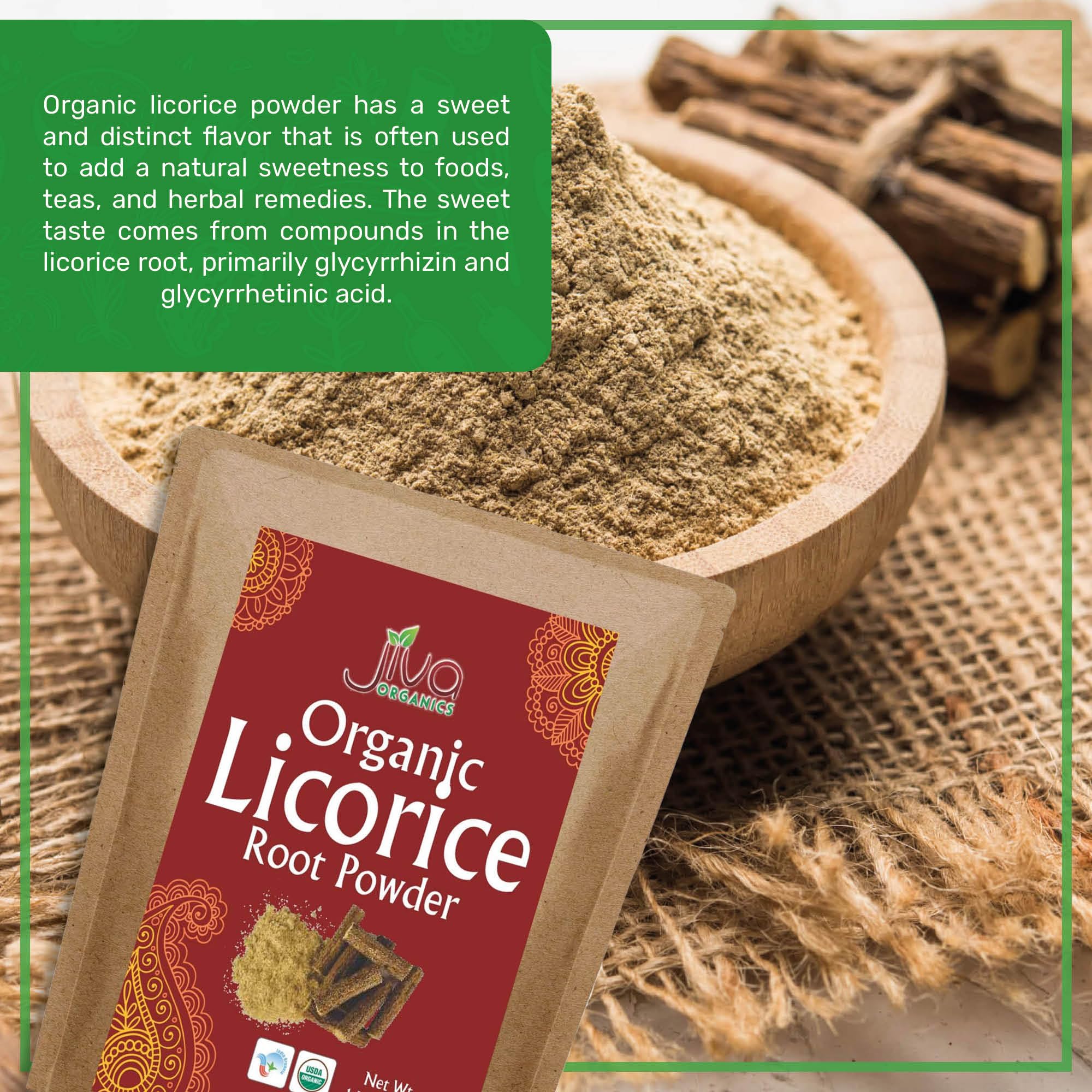 Jiva Organics Licorice Root Powder Kraft resealable bag