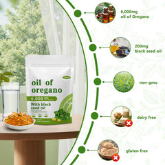 Black seed oil and oregano oil ingredients