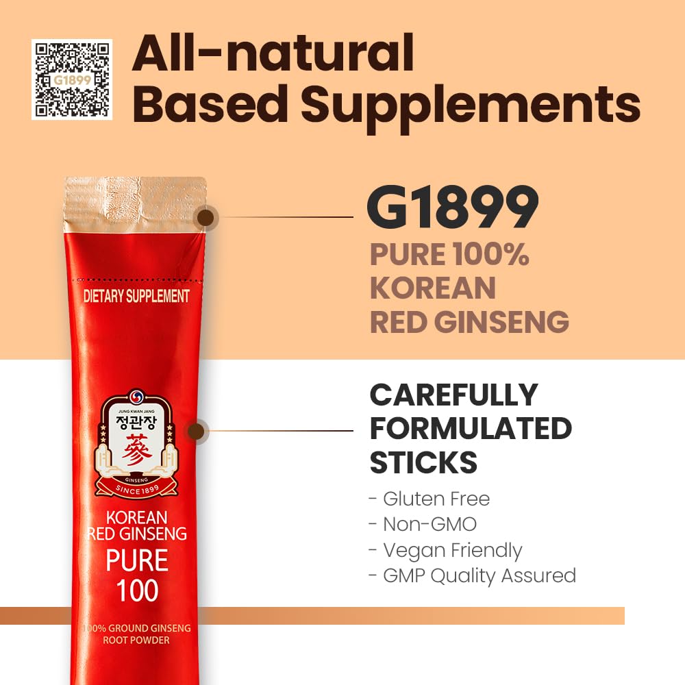 Ingredient highlights including Panax ginseng, vegan, non-GMO, gluten-free