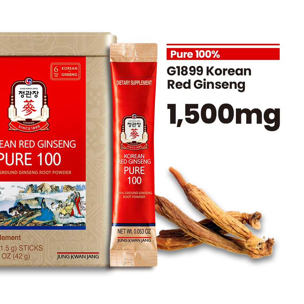 Close-up of 1500mg per stick dosage for JungKwanJang Red Ginseng