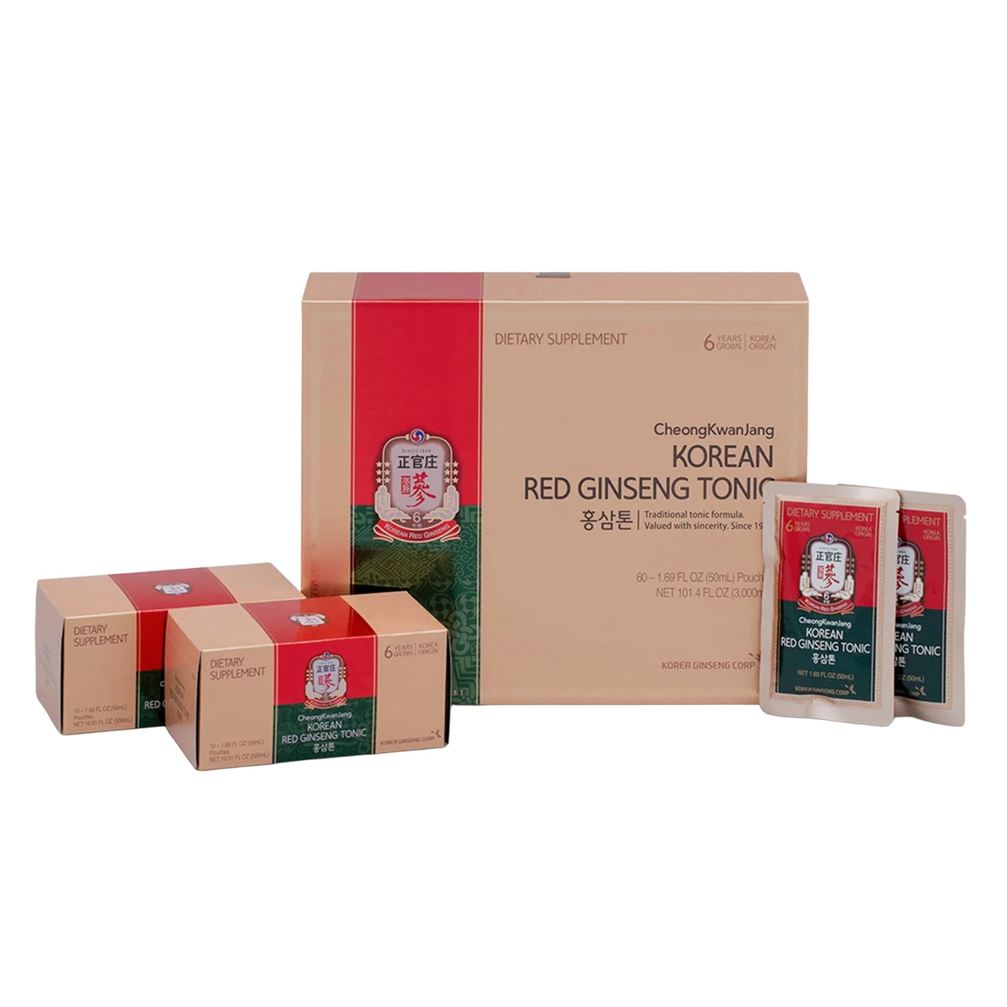 JungKwanJang Korean Red Ginseng Tonic Pouch (Tonic Mild) packaging