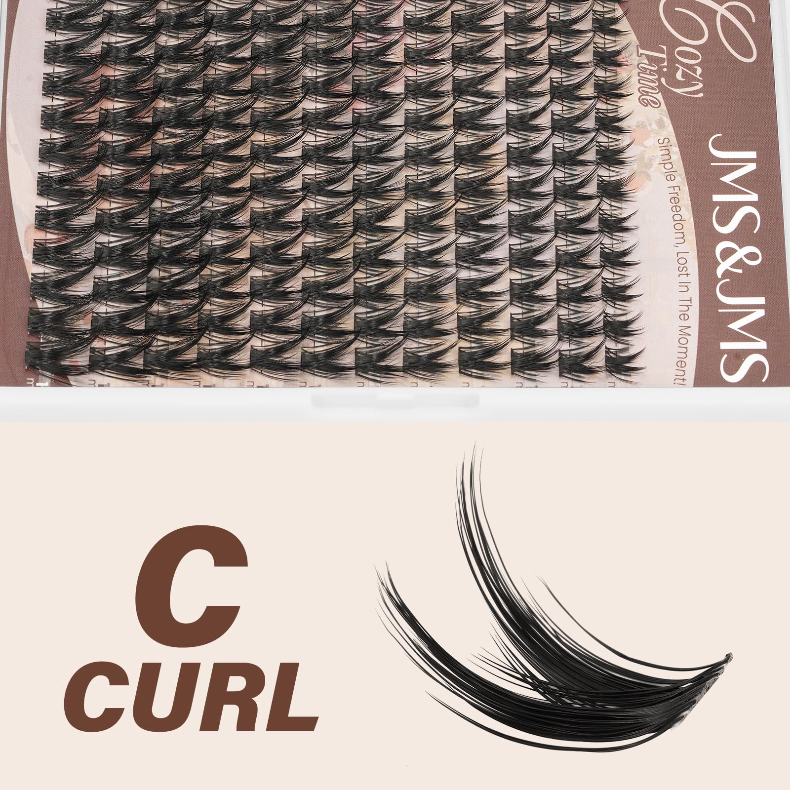 JMS&JMS 10mm manga wispy lash clusters add gentle length and soft volume.