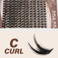 JMS&JMS 10mm manga wispy lash clusters add gentle length and soft volume.