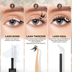 JMS&JMS 18mm manga wispy lash clusters provide dramatic length for statement looks.