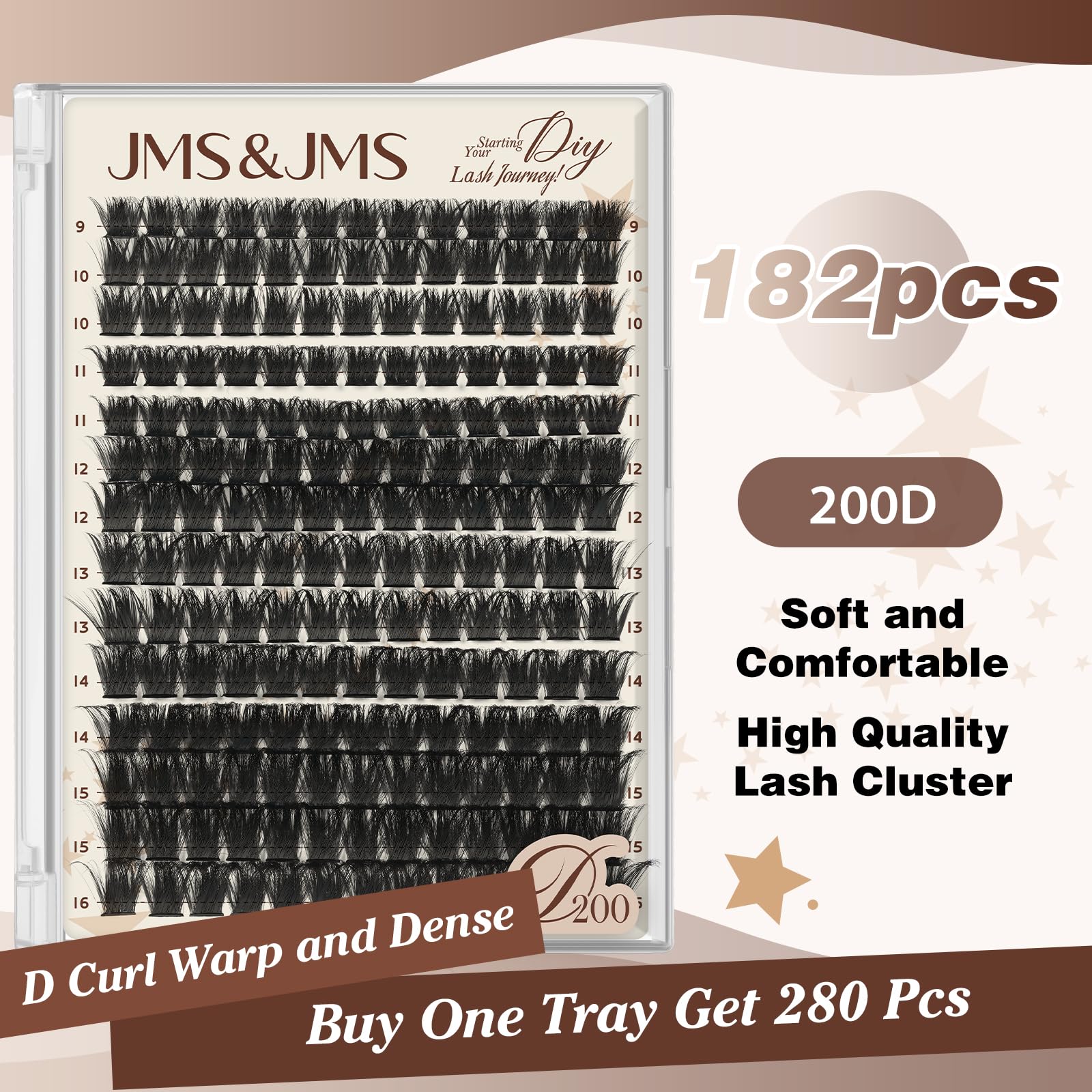 JMS&JMS dense natural close-up, thick yet natural-looking lashes for daily wear