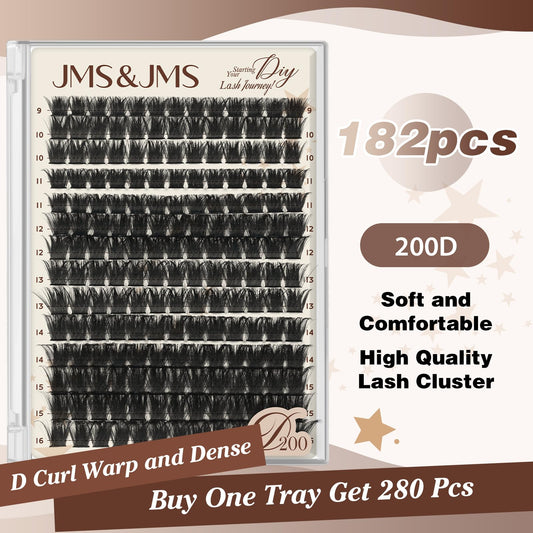 JMS&JMS dense natural close-up, thick yet natural-looking lashes for daily wear