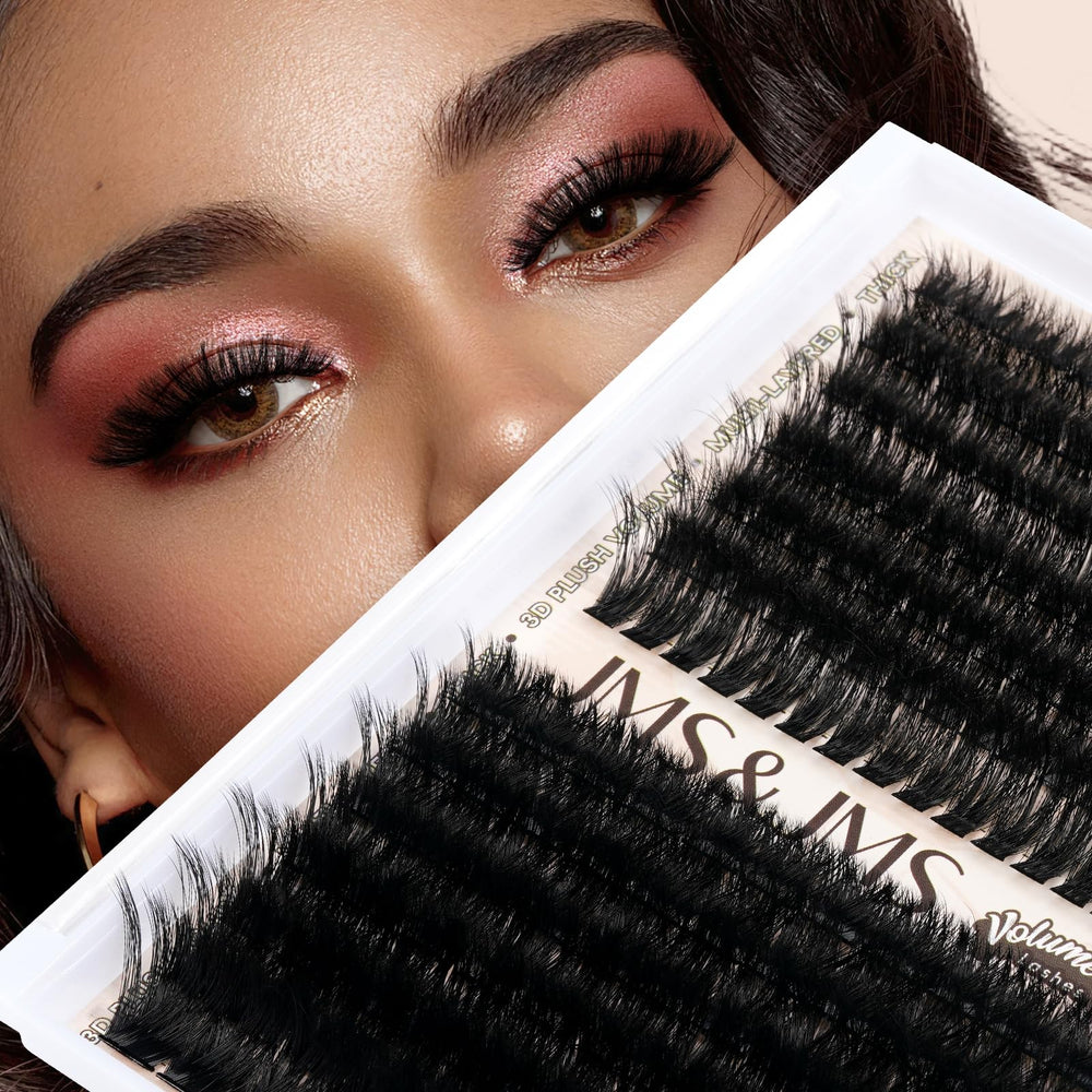 JMS&JMS lash clusters 3D effect for natural to dramatic looks.